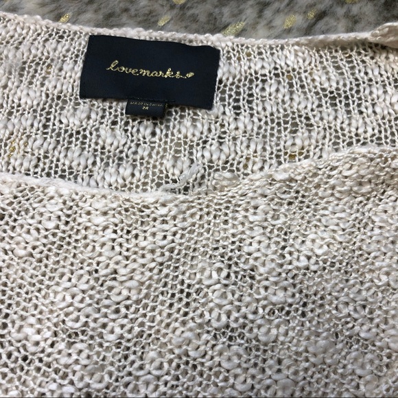 NASTY GAL Oversized Love Marks sweater in cream - Picture 3 of 3